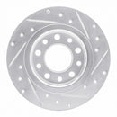R1 13-16 Dodge Dart Front & Rear Drilled & Slotted Silver Brake Rotor Set