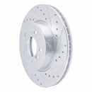 R1 04-10 BMW X3 Front Right Drilled & Slotted Silver Brake Rotor