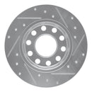 R1 00-08 Audi A4 (USA/Canada) Rear Left Drilled & Slotted Silver Brake Rotor