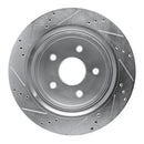 R1 02-24 Chrysler Aspen Rear Drilled & Slotted Silver Brake Rotor Set