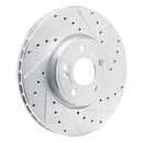 R1 19-26 Mercedes-Benz A220 Front Right Drilled & Slotted Silver Brake Rotor