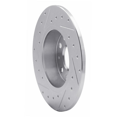 R1 05-25 Audi A3 Quattro Rear Drilled & Slotted Silver Brake Rotor Set