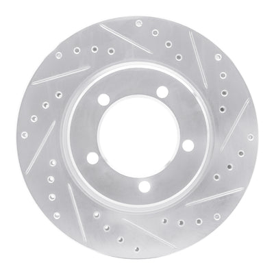 R1 67-70 Chevrolet Impala Front Right Drilled & Slotted Silver Brake Rotor