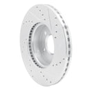 R1 13-25 Cadillac ATS Front Left Drilled & Slotted Silver Brake Rotor