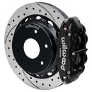 Wilwood 03-08 Audi A4 FNSL4R Rear Big Brake Kit 12.88in Drilled & Slotted Rotor - Black