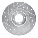 R1 67-76 BMW 1600 Front Right Drilled & Slotted Silver Brake Rotor