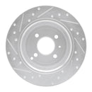 R1 93-95 Volvo 850 Rear Right Drilled & Slotted Silver Brake Rotor