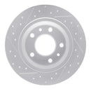 R1 98-15 Ford Fusion Rear Right Drilled & Slotted Geo-Carbon Rotor