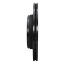 R1 85-91 Audi 200 Quattro Rear Right Drilled & Slotted Black Brake Rotor