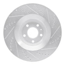 R1 05-11 Audi A6 Quattro Front Left Drilled & Slotted Silver Brake Rotor