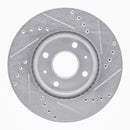 R1 86-06 Nissan Pulsar NX Front Left Drilled & Slotted Silver Brake Rotor
