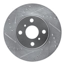 R1 06-19 ScIon iQ Front Drilled & Slotted Silver Brake Rotor Set