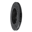 R1 14-21 Mini Cooper (Excl Clubman) Front Left Drilled & Slotted Black Brake Rotor