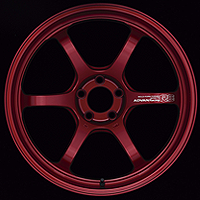 Advan R6 18x9.5 +45 5x114.3 Racing Candy Red Wheel