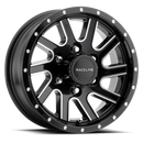Raceline 820M Twisted 15x5in / 5x114.3 BP / 0mm Offset / 3.19mm Bore - Black & Machined Wheel