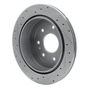 R1 04-11 Ford F-150 RWD Rear Right Drilled & Slotted Silver Brake Rotor