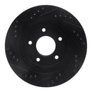 R1 94-01 Buick Regal Front Right Drilled & Slotted Black Brake Rotor