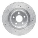 R1 06-10 Jeep Grand Cherokee Front & Rear Drilled & Slotted Silver Brake Rotor Set