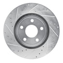 R1 11-25 Dodge Durango Front & Rear Drilled & Slotted Silver Brake Rotor Set