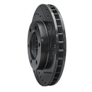 R1 71-91 Chevrolet Blazer Front Right Drilled & Slotted Black Brake Rotor