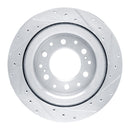 R1 22-25 Lexus LX600 Front & Rear Drilled & Slotted Silver Brake Rotor Set