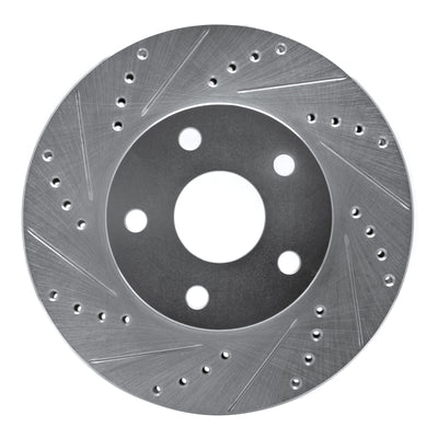 R1 91-97 Toyota Previa Front Left Drilled & Slotted Silver Brake Rotor