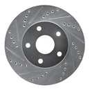 R1 91-97 Toyota Previa Front Left Drilled & Slotted Silver Brake Rotor