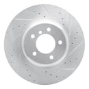 R1 04-10 BMW 535i Front & Rear Drilled & Slotted Silver Brake Rotor Set