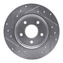 R1 12-18 Ford Focus Front & Rear Drilled & Slotted Silver Brake Rotor Set