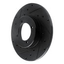 R1 74-78 Nissan 260Z Front Left Drilled & Slotted Black Brake Rotor