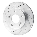 R1 96-98 Nissan 240SX Front & Rear Drilled & Slotted Silver Brake Rotor Set