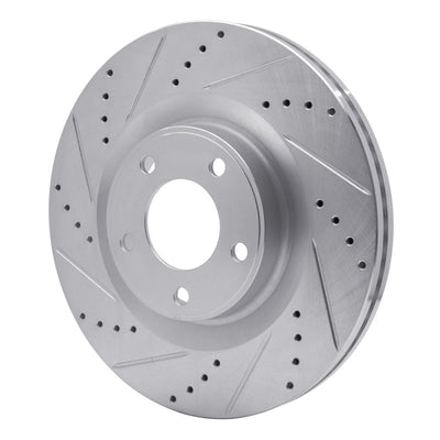 R1 07-15 Ford Edge Front Drilled & Slotted Silver Brake Rotor Set