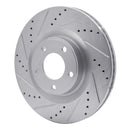 R1 07-15 Ford Edge Front Drilled & Slotted Silver Brake Rotor Set