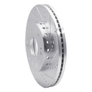 R1 09-20 Chevrolet TAHOE Front Right Drilled & Slotted Silver Brake Rotor