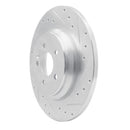 R1 00-05 Mercedes-Benz ML55 AMG Rear Right Drilled & Slotted Silver Brake Rotor