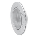 R1 03-04 Subaru Impreza Rear Right Drilled & Slotted Silver Brake Rotor
