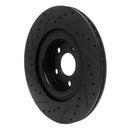 R1 16-26 Volvo S60 Rear Right Drilled & Slotted Black Brake Rotor
