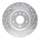 R1 04-08 Acura TL Front & Rear Drilled & Slotted Silver Brake Rotor Set