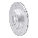 R1 92-99 Mercedes-Benz 600SEL Rear Left Drilled & Slotted Silver Brake Rotor