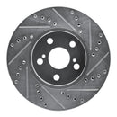 R1 00-10 Pontiac Vibe Front & Rear Drilled & Slotted Silver Brake Rotor Set