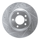 R1 01-08 BMW 330I Front Left Drilled & Slotted Silver Brake Rotor