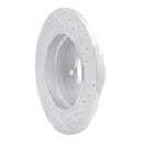 R1 87-92 BMW 735I Rear Left Drilled & Slotted Silver Brake Rotor