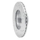 R1 86-17 Nissan NX Front Left Drilled & Slotted Silver Brake Rotor