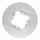 R1 90-97 Acura CL Front Left Drilled & Slotted Silver Brake Rotor