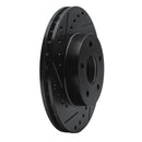 R1 80-89 Buick SKYLARK Front Left Drilled & Slotted Black Brake Rotor