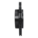 R1 02-10 Saab 9-5 Rear Left Drilled & Slotted Black Brake Rotor