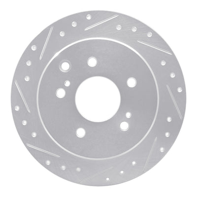R1 90-96 Infiniti Q45 Rear Left Drilled & Slotted Silver Brake Rotor
