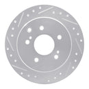 R1 90-96 Infiniti Q45 Rear Left Drilled & Slotted Silver Brake Rotor