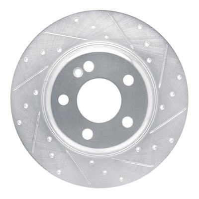 R1 15-21 Mercedes-Benz C200 (Mexico) Rear Right Drilled & Slotted Silver Brake Rotor