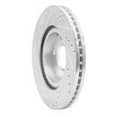 R1 04-12 Mitsubishi Eclipse Front Right Drilled & Slotted Silver Brake Rotor